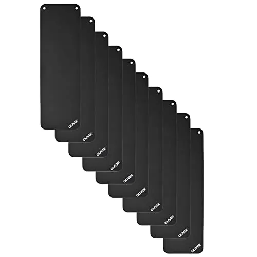 OLIVER Gymnastikmatte 180 Grau mit Ösen 10er Set Fitnessmatte Yoga Pilates Gym