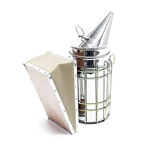 Rauchbläser Bee Smoker Rauchdose Imkerpfeife Imkerei Verzinkter Stahl Rinderleder