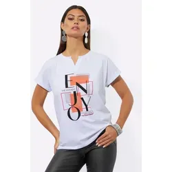 creation L T-Shirt Print-Shirt . weiß 44