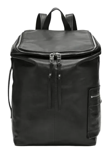 Liebeskind Berlin HERA SHEEP NATURAL Backpack L, black L - Laptop-Rucksack aus hochwertigem Schafsleder mit Reißverschluss-Innenfach für sicheren Laptop-Schutz. Elegant und praktisch für Büro und Freizeit.