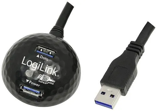LogiLink USB-Kabel USB 3.2 Gen1 USB-A Stecker, USB-A Buchse 1.50m Schwarz