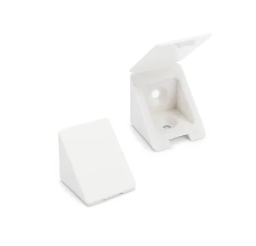 sossai® Winkelbeschlag Korpusverbinder/Möbelverbinder/Eckverbinder mit (40 St), Farbe: Weiß