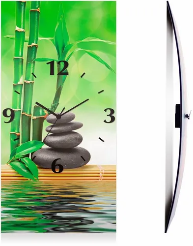 Artland Wanduhr Spa Konzept Zen Basaltsteine
