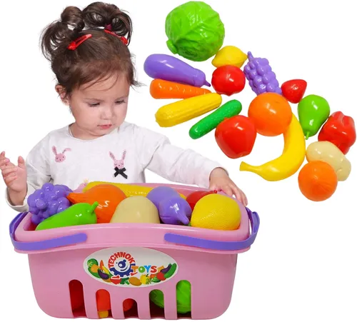 GEMÜSE OBST EINKAUFSKORB SHOP VITAMINE SHOPPING FÜR KINDER 5354