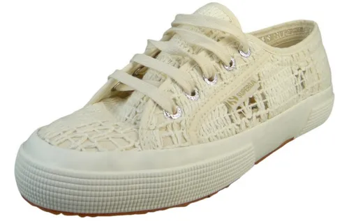 Superga Damen High Sneaker 2750 Crochet Macrame S31614W Beige - Beige High Sneaker mit atmungsaktiver Textil-Oberfläche und abriebfester Gummisohle. Ideal für Freizeitaktivitäten und bequem im Tragen.