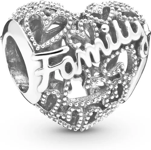 Pandora Bead 798571C00 Charm Damen Family Herz Sterling-Silber - Charm Damen aus Sterling-Silber mit herzförmigem Design und 'Family'-Aufschrift, ideal als liebevolles Andenken an Deine Lieben.