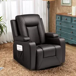 COMHOMA Relaxsessel mit Liegefunktion, 360° drehbar, Braun - Relaxsessel & -liegen mit Wippfunktion, extradicker Rückenlehne und integrierter Heizung für ultimativen Komfort und Entspannung.