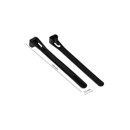 SO-37895 - Wiederverwendbarer Kabelbinder 150 x 7,2 mm, schwarz,...
