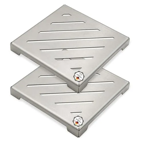 Topfuntersetzer Metall Edelstahl 2er Set - Hitzebeständige und elegante Untersetzer - Topfuntersetzer aus hochwertigem, rostfreiem Edelstahl, hitzebeständig und kratzfest – ideal zum Schutz Ihrer Oberflächen beim Abstellen heißer Töpfe und Pfannen.