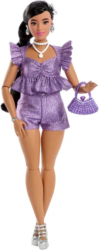 Barbie Deluxe Style-Puppe #8 – Glamouröse Mode in Violett von Mattel