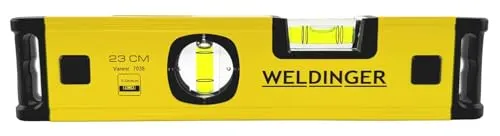 WELDINGER Wasserwaage 230 mm magnetisch Top View zwei Libellen Gummikappen