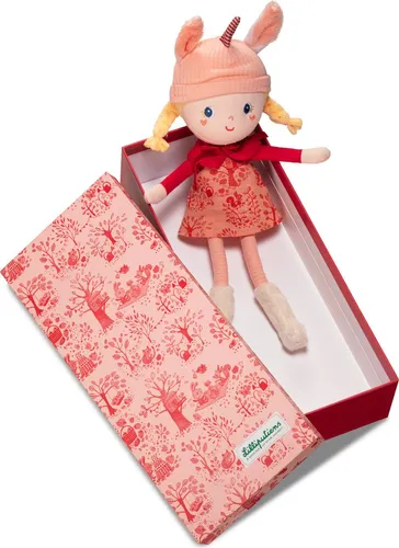 Lilliputiens - Lena Kuschelpuppe aus weichem Stoff mit abnehmbarem Mützchen, dekorativer Geschenkbox - Fördert Feinmotorik und Fantasie - Lehrspielzeug - Ideal für Kinder ab 2 Jahren - 83382