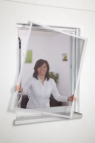 hecht international Insektenschutz-Fensterrahmen Basic, BxH: 120x140 cm, kürzbar