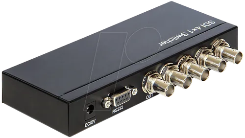 DeLock 4 > 1 - Video-Schalter x 3G-SDI, BNC-Anschlüsse, kompakt und ideal für professionelle Videoanwendungen