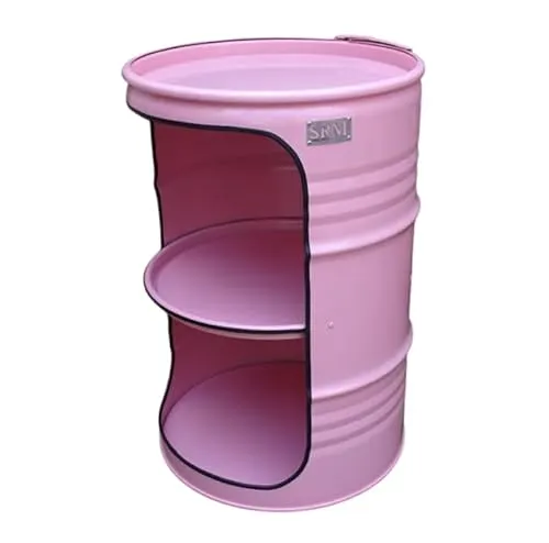 Srm Design Fassregal Rosa 210 Liter mit Lampenfassungen - Modernes Fassregal in elegantem Rosa, ideal für Wohnzimmer oder Terrasse. Mit 2 Lampenfassungen für stimmungsvolle Beleuchtung. Hochwertige Verarbeitung, rostfrei durch Pulverbeschichtung, pflegeleichte Oberfläche. Höhe: 86 cm, Durchmesser: 57 cm.