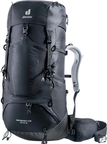Deuter Aircontact Lite 35 + 10 SL Rucksack - Vielseitiger Rucksack für Bergsteigen, Wandern und Reisen, erweiterbar um 10 Liter. Mit VariQuick System für individuelle Rückenlängenanpassung und optimaler Lastübertragung.