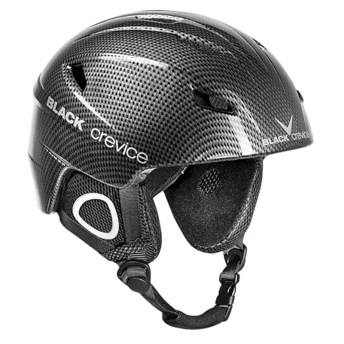 Black Crevice Skihelm Kitzbühel, BCR143764, schwarz Carbon, Größe S - Skihelm mit optimaler Anpassung, atmungsaktivem Innenfutter und robustem In-Mould-Design für höchsten Tragekomfort und Sicherheit nach EN 1077: 2007_2016/425.