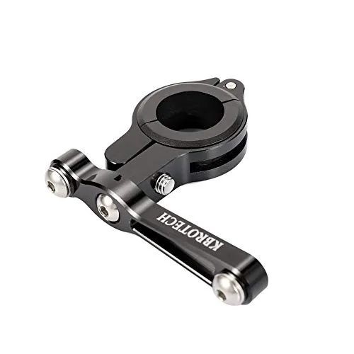 Kbrotech Fahrrad-Halterung für Trinkflaschen, verstellbar, kompatibel mit Fahrradlenker, Sattelstütze, Gabel, Ultra Stark, 7075, Aluminiumlegierung, CNC-gefräst, Sigle Black