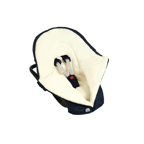 Odenwälder Fußsäckchen Oskar line marine für Babyschale