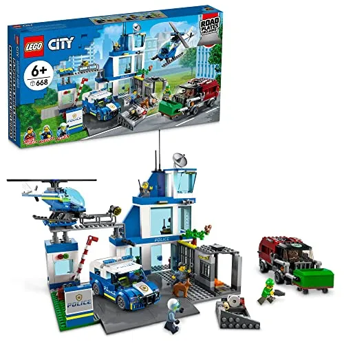 LEGO City Police Station 60316 Bauspielzeug-Set für Kinder, Jungen und Mädchen ab 6 Jahren (668 Teile)