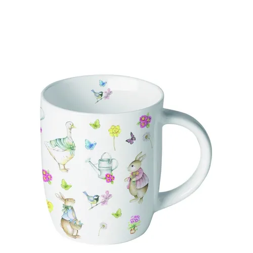 Ambiente Tasse Kaffee / Tee Porzellan 200ml  Ostern Osterhasen Kindertasse