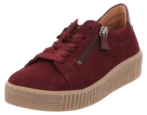 Gabor Low-Top Sneaker aus Leder-Materialmix in Größe 40.5 in rot von Gabor Shoes GmbH