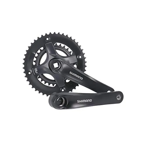 Shimano FC-TY501-2 Kurbel 175 mm - Kurbeln & Kurbelgarnituren, robustes Aluminium-Stahl-Material für hohe Haltbarkeit und ideal für 2x7 und 2x8-fach Fahrräder.