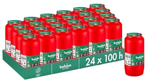 Bolsius Grablicht Rot in rot von Bolsius