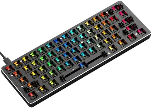 Glorious Gaming GMMK Compact (60%) – Individuell anpassbares mechanisches Gaming-Keyboard - Tastaturen: Hot-Swap-fähig mit RGB-Beleuchtung, ideal für Gamer, die ihr Keyboard selbst gestalten möchten.
