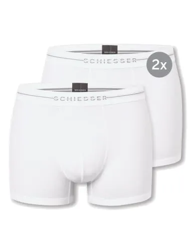 Schiesser Herren Cotton Flex Unterwäsche, Weiß, M EU in weiß von Schiesser