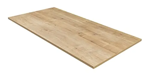 furni24 Tischplatte 120x80cm Schreibtischplatte–Perfekt für höhenverstellbare Schreibtische, Computertisch Gaming-Tisch, Mehrzwecktisch, Esstische und mehr –25mm stabile Tischplatte langlebig, Eiche
