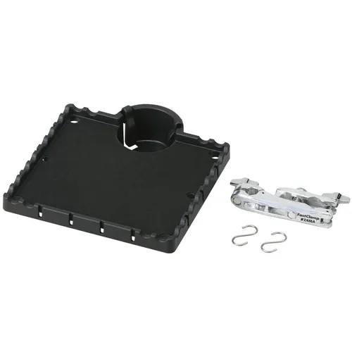 Tama TAT10 Zubehör Tray Ablage - Mikrofonzubehör mit großzügiger Ablagefläche und Getränkehalter für bis zu 90 mm Durchmesser, ideal für Musiker, die Ordnung und Komfort auf der Bühne schätzen.