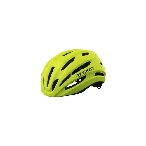 Giro Isode II Gloss Highlight Yellow Helm - Fahrradhelm mit effizienter Belüftung und leichtem Design, ausgestattet mit einem benutzerfreundlichen Anpassungssystem und reflektierenden Elementen für erhöhte Sichtbarkeit.