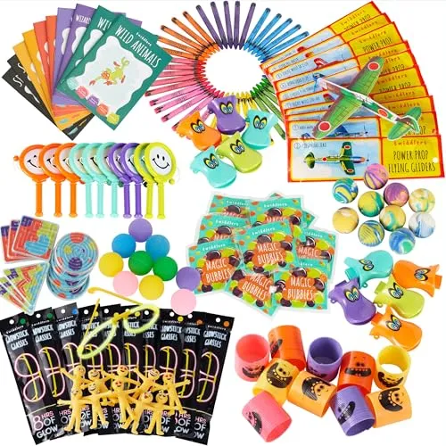 THE TWIDDLERS 120 Premium Kindergeburtstag Mitgebsel Set für Mädchen & Jungen - Geschenktüten Füllung Spielzeugset Mitbringsel, Geburtstag Gastgeschenke, Pinata Füllung Kinder, Tombola Preise