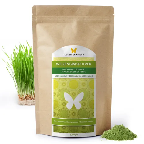1kg Weizengras Pulver ohne Zusätze Rohkostqualität Weizengraspulver 1000g