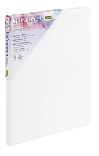 Idena Keilrahmen Idena 60007 - Keilrahmen mit Leinwand aus 100% Baumwolle, Grammatur
