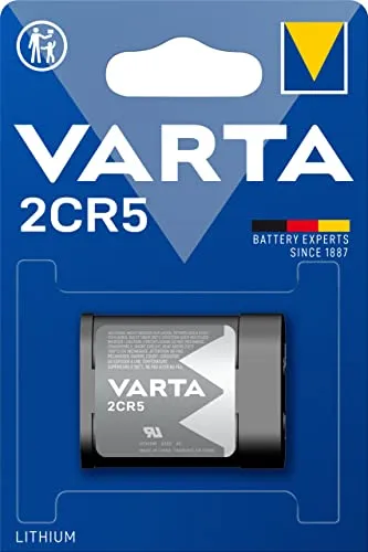 VARTA 2CR5 Lithium Rundzelle - 6V Spezialbatterie für Hochleistungsgeräte, ideal für High-Tech-Kameras und Blitze