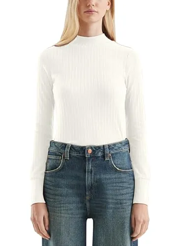 QS Geripptes Langarmshirt