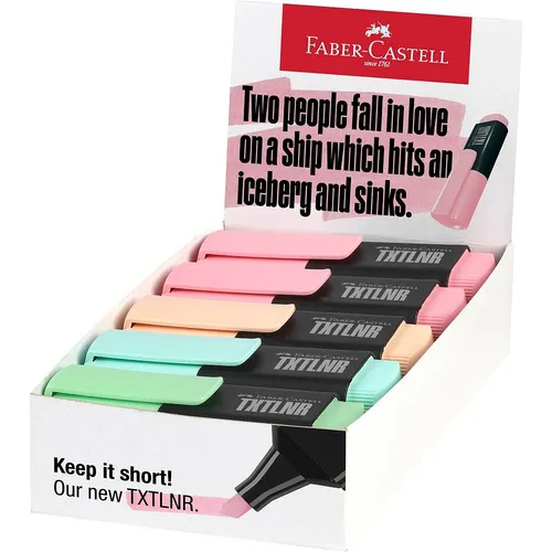 FABER-CASTELL TXTLNR Mini Pastell A Textmarker farbsortiert, 10 St.