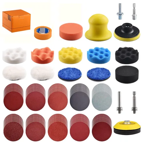 Pack 75mm Polierscheiben für Bohrer Schleifzubehör Set mit 8mm und 6.35mm... 120