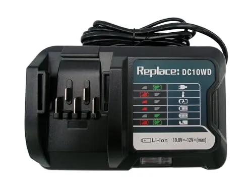 DC10WD Ersatz Makita Ladegerät für DC10SB DC10WC, Kompatibel mit Akku BL1021B BL1041B BL1015 BL1016,für 10.8V - 12V CXT Lithium Akku