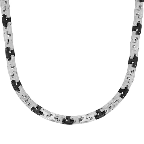 s.Oliver Collier Edelstahl Herren Halsschmuck - 48+2,5 cm, Silber, kratzresistent und individuell verstellbar in eleganter Geschenkbox