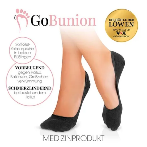 Produktbild GoBunion, GoBunion Füßlinge mit Zehenspreizer 35-38 schwarz
