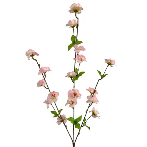 Floratexx Künstlicher Kirschblütenzweig 62cm Pink-Rosa. Künstliche Kirschblüte Frühlingsblumen Kunstblumen Frühlingsdeko, 23369 08