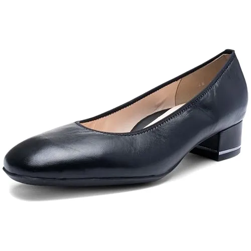 ARA Damen GRAZ Pumps in Schwarz, Größe 41 EU - Elegante Damen-Pumps aus hochwertigem Leder mit bequemem Blockabsatz, ideal für lange Tragezeiten und besondere Anlässe.