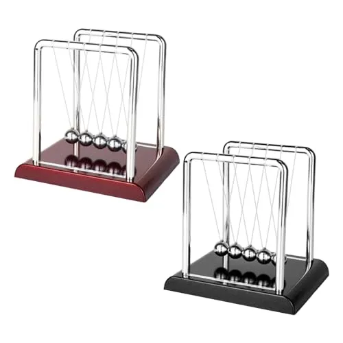 Stück Newton-Pendelbälle, Newton-Balancebälle, Lernspielzeug, perfekt für die Dekoration in Büros, Wohnungen und Anderen Innenräumen. (Burgunderroter Boden, schwarzer Boden) 2