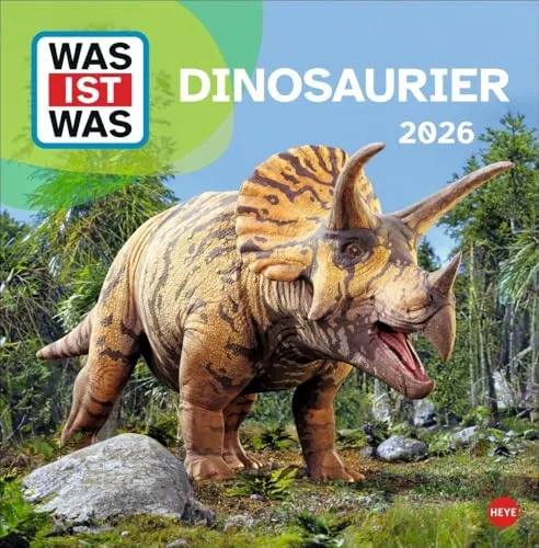 WAS IST WAS Dinosaurier Broschurkalender 2026: Wandplaner zur beliebten Buchreihe für clevere Kids mit spannendem Wissen über Dinos. Jeden Monat neue Fakten über die Urzeitechsen