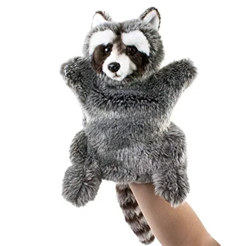 Teddys Rothenburg Handpuppe Waschbär 28 cm - Handpuppen, aus kuschelweichem Plüsch, waschbar bis 30°C und ideal für kleine und große Kuschelwaschbär-Liebhaber.