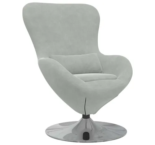 vidaXL Ei-Stuhl Hellgrau Samt von vidaXL