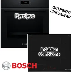 BOSCH Herdset: Backofen mit Pyrolyse & Induktionskochfeld